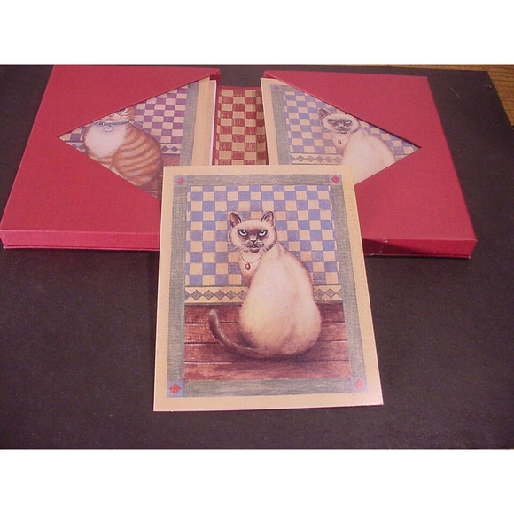 NEW SEASONS Blank Cat Cards in Stationary Box - Picture 3 of 4